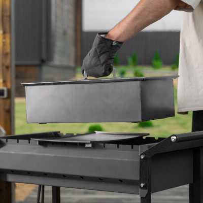 Коптильня двухъярусная 420 x 270 x 175 мм, нержавеющая сталь, 0.8 мм. с поддоном, Camping Palisad Коптильня двухъярусная 420 x 270 x 175 мм, нержавеющая сталь, 0.8 мм. с поддоном, Camping Palisad