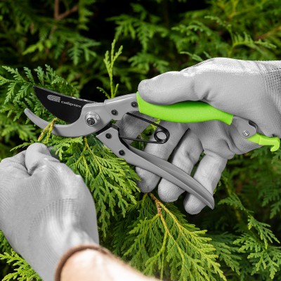 Секатор прямого реза, 200 мм, металлические рукоятки, верхняя в ПВХ - оболочке, Сибртех Секатор прямого реза, 200 мм, металлические рукоятки, верхняя в ПВХ - оболочке, Сибртех