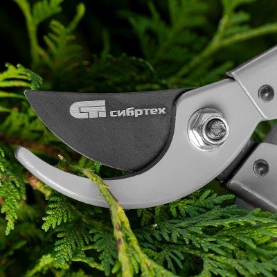 Секатор прямого реза, 200 мм, металлические рукоятки, верхняя в ПВХ - оболочке, Сибртех Секатор прямого реза, 200 мм, металлические рукоятки, верхняя в ПВХ - оболочке, Сибртех