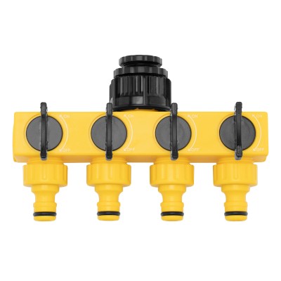 Разветвитель четырёхканальный 1/2"-3/4", регулируемый Sparta Разветвитель четырёхканальный 1/2"-3/4", регулируемый Sparta