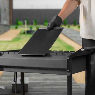 Коптильня двухъярусная 500 x 270 x 175 мм, 0.8 мм, с поддоном, на ножках, Camping Palisad Коптильня двухъярусная 500 x 270 x 175 мм, 0.8 мм, с поддоном, на ножках, Camping Palisad