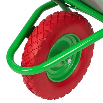 Тачка садово-строительная с PU колесом, грузоподъемность 180 кг, объем 90 л Сибртех Тачка садово-строительная с PU колесом, грузоподъемность 180 кг, объем 90 л Сибртех