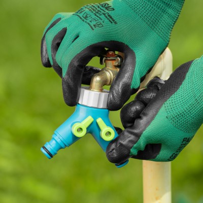 Разветвитель двухканальный с внутренней резьбой 3/4-1, с переключателем Palisad Luxe Разветвитель двухканальный с внутренней резьбой 3/4-1, с переключателем Palisad Luxe