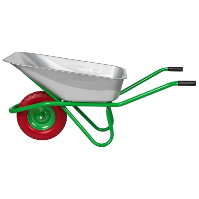 Тачка садово-строительная с PU колесом, грузоподъемность 180 кг, объем 90 л Сибртех Тачка садово-строительная с PU колесом, грузоподъемность 180 кг, объем 90 л Сибртех