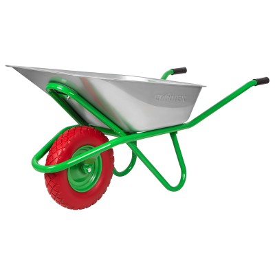 Тачка садово-строительная с PU колесом, грузоподъемность 180 кг, объем 90 л Сибртех Тачка садово-строительная с PU колесом, грузоподъемность 180 кг, объем 90 л Сибртех