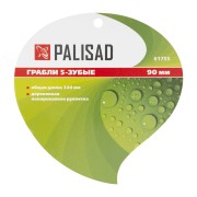 Грабли 5 - зубые, 90 х 330 мм, стальные, деревянная рукоятка, Classic, Palisad