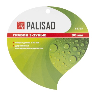 Грабли 5 - зубые, 90 х 330 мм, стальные, деревянная рукоятка, Classic, Palisad Грабли 5 - зубые, 90 х 330 мм, стальные, деревянная рукоятка, Classic, Palisad