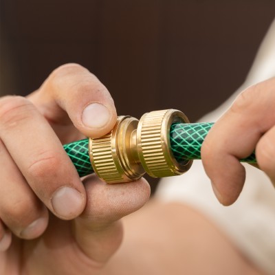 Муфта ремонтная для шланга, 1/2, латунная Palisad Муфта ремонтная для шланга, 1/2, латунная Palisad