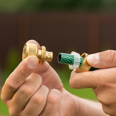 Муфта ремонтная для шланга, 1/2, латунная Palisad Муфта ремонтная для шланга, 1/2, латунная Palisad