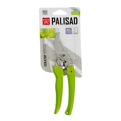 Секатор прямого реза, 185 мм, рукоятки из полипропилена, BASE// Palisad Секатор прямого реза, 185 мм, рукоятки из полипропилена, BASE// Palisad