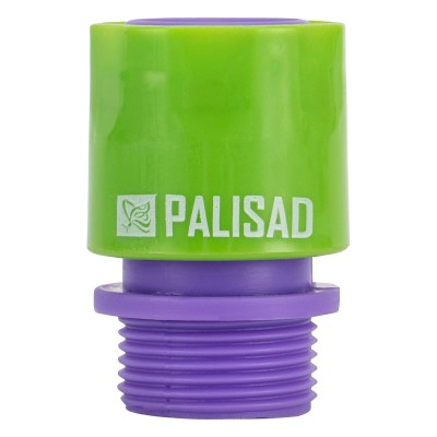 Соединитель пластмассовый, быстросъемный, внешняя резьба 3/4 Palisad Соединитель пластмассовый, быстросъемный, внешняя резьба 3/4 Palisad