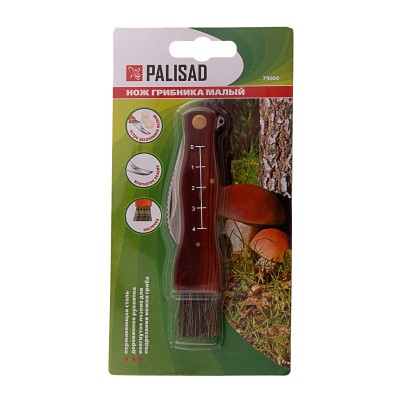 Нож грибника складной, 145 мм, деревянная рукоятка, Palisad Нож грибника складной, 145 мм, деревянная рукоятка, Palisad