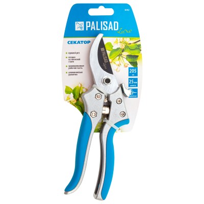 Секатор прямого реза, 205 мм, металлические обрезиненные рукоятки, Luxe, Palisad Секатор прямого реза, 205 мм, металлические обрезиненные рукоятки, Luxe, Palisad