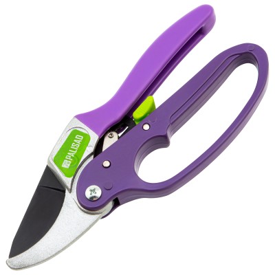 Секатор прямого реза, 200 мм, храповой механизм, металлические обрезиненные рукоятки, Palisad Секатор прямого реза, 200 мм, храповой механизм, металлические обрезиненные рукоятки, Palisad