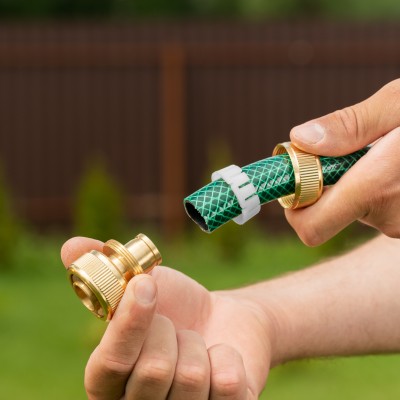 Муфта ремонтная для шланга, 3/4, латунная Palisad Муфта ремонтная для шланга, 3/4, латунная Palisad