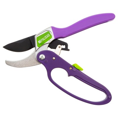 Секатор прямого реза, 200 мм, храповой механизм, металлические обрезиненные рукоятки, Palisad Секатор прямого реза, 200 мм, храповой механизм, металлические обрезиненные рукоятки, Palisad