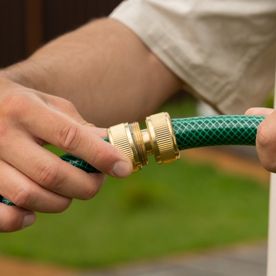 Муфта ремонтная для шланга, 3/4, латунная Palisad Муфта ремонтная для шланга, 3/4, латунная Palisad