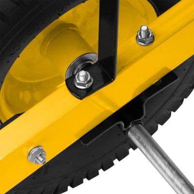 Тачка строительная, усиленная, объем 140 л, 250 кг, двухколесная, колесо 15х6.00-6 Denzel Тачка строительная, усиленная, объем 140 л, 250 кг, двухколесная, колесо 15х6.00-6 Denzel