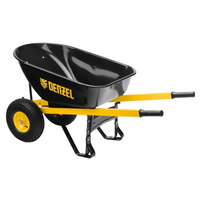 Тачка строительная, усиленная, объем 140 л, 250 кг, двухколесная, колесо 15х6.00-6 Denzel Тачка строительная, усиленная, объем 140 л, 250 кг, двухколесная, колесо 15х6.00-6 Denzel