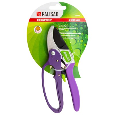 Секатор прямого реза, 200 мм, храповой механизм, металлические обрезиненные рукоятки, Palisad Секатор прямого реза, 200 мм, храповой механизм, металлические обрезиненные рукоятки, Palisad