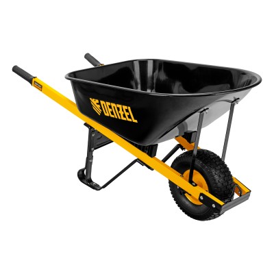 Тачка строительная, усиленная, объем 140 л, 230 кг, колесо 15х6.00-6 Denzel Тачка строительная, усиленная, объем 140 л, 230 кг, колесо 15х6.00-6 Denzel