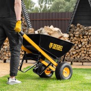 Тачка строительная, усиленная, объем 140 л, 250 кг, двухколесная, колесо 15х6.00-6 Denzel