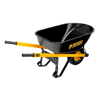 Тачка строительная, усиленная, объем 140 л, 230 кг, колесо 15х6.00-6 Denzel Тачка строительная, усиленная, объем 140 л, 230 кг, колесо 15х6.00-6 Denzel