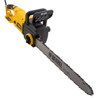 Пила цепная электрическая EDS-2200, 2.2 кВт,продольная, шина 45 см, шаг 3/8, паз 1.3 мм, 62 звена Denzel Пила цепная электрическая EDS-2200, 2.2 кВт,продольная, шина 45 см, шаг 3/8, паз 1.3 мм, 62 звена Denzel