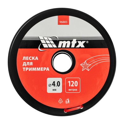 Леска для триммера звезда 4,0 мм х 120 м, на катушке MTX Леска для триммера звезда 4,0 мм х 120 м, на катушке MTX