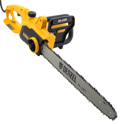 Пила цепная электрическая EDS-2200P, 2.2 кВт,поперечная, шина 45 см, шаг 3/8, паз 1.3 мм, 63 звена Denzel Пила цепная электрическая EDS-2200P, 2.2 кВт,поперечная, шина 45 см, шаг 3/8, паз 1.3 мм, 63 звена Denzel