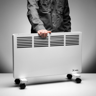 Конвектор электрический КМ-2000.2, 230 В, 2000 Вт, X-образный нагреватель, колеса, термостат // MTX Конвектор электрический КМ-2000.2, 230 В, 2000 Вт, X-образный нагреватель, колеса, термостат // MTX