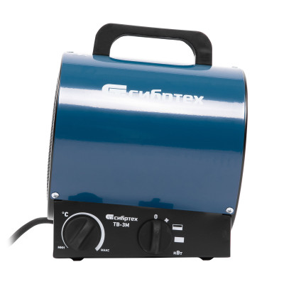 Тепловая пушка ТВ-3М (тепловентилятор), 230 В, 3 режима: вентилятор/1500 Вт /3000 Вт Сибртех Тепловая пушка ТВ-3М (тепловентилятор), 230 В, 3 режима: вентилятор/1500 Вт /3000 Вт Сибртех