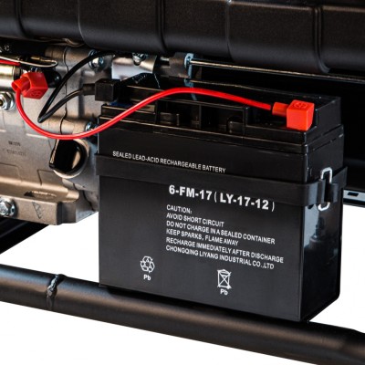 Генератор бензиновый PS 80 E-3, 6.6 кВт, 400 В, 25 л, электростартер Denzel Генератор бензиновый PS 80 E-3, 6.6 кВт, 400 В, 25 л, электростартер Denzel