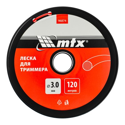 Леска для триммера круглая 3,0 мм х 120 м, на катушке MTX Леска для триммера круглая 3,0 мм х 120 м, на катушке MTX