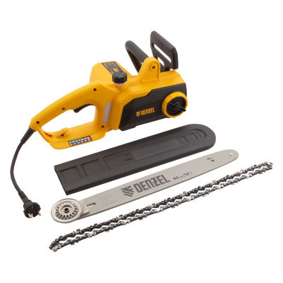 Пила цепная электрическая EDS-2000P, 2 кВт,поперечная, шина 40 см, шаг 3/8, паз 1.3 мм, 57 звеньев Denzel Пила цепная электрическая EDS-2000P, 2 кВт,поперечная, шина 40 см, шаг 3/8, паз 1.3 мм, 57 звеньев Denzel