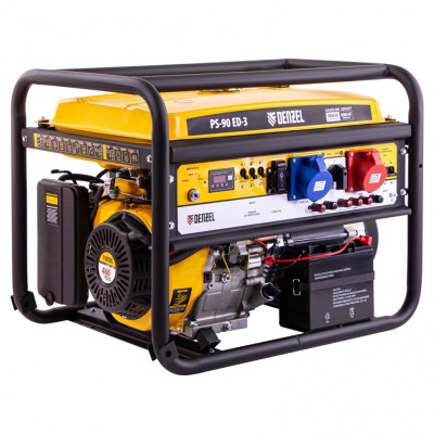 Генератор бензиновый PS 90 ED-3, 9.0 кВт, переключение режима 230 В/400 В, 25 л, электростартер Denzel Генератор бензиновый PS 90 ED-3, 9.0 кВт, переключение режима 230 В/400 В, 25 л, электростартер Denzel