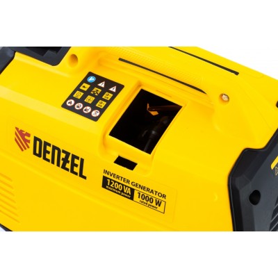 Генератор инверторный GT-1200iS, 1.2 кВт, 230 В, бак 2.4 л, закрытый корпус, ручной старт Denzel Генератор инверторный GT-1200iS, 1.2 кВт, 230 В, бак 2.4 л, закрытый корпус, ручной старт Denzel