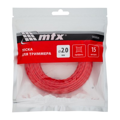 Леска для триммера витой квадрат 2,0 мм х 15 м MTX Леска для триммера витой квадрат 2,0 мм х 15 м MTX
