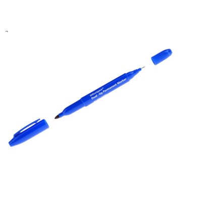 Маркер перманентный двухсторонний OfficeSpace синий, пулевидный, 0,8/2,2мм Маркер перманентный двухсторонний OfficeSpace синий, пулевидный, 0,8/2,2мм