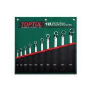 Набор ключей накидн. 75° 10 шт. в сумке (цвет:зелёный) TOPTUL