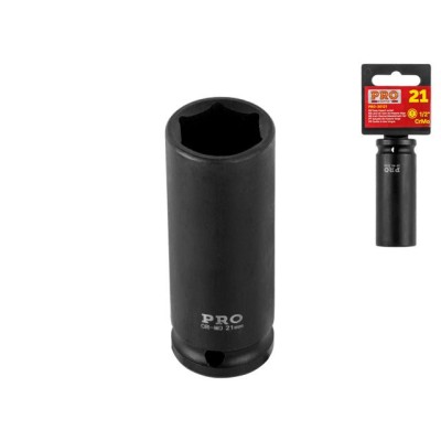 Головка ударная 1/2" 21мм 6гр. глубокая PRO STARTUL (PRO-30121) Головка ударная 1/2" 21мм 6гр. глубокая PRO STARTUL (PRO-30121)