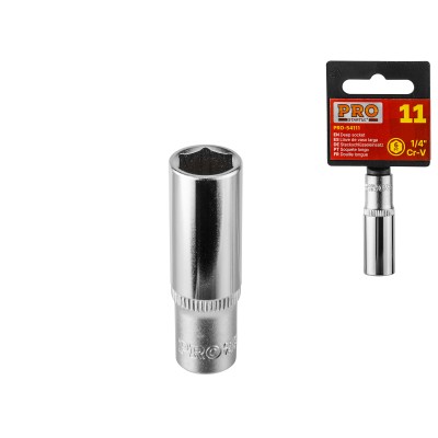 Головка 1/4" 12мм 6гр. глубокая PRO STARTUL (PRO-54112) Головка 1/4" 12мм 6гр. глубокая PRO STARTUL (PRO-54112)