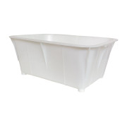 Ящик хозяйственный с ручками 40л (белый, пищевой)