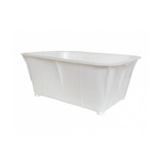 Ящик хозяйственный с ручками 40л (белый, пищевой)