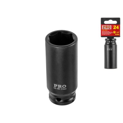 Головка ударная 1/2" 24мм 6гр. глубокая PRO STARTUL (PRO-30124) Головка ударная 1/2" 24мм 6гр. глубокая PRO STARTUL (PRO-30124)