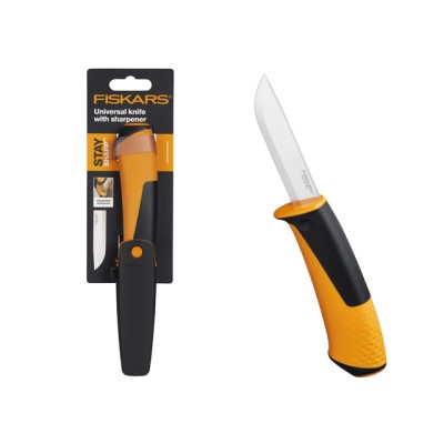 Нож универсальный с точилкой FISKARS Нож универсальный с точилкой FISKARS
