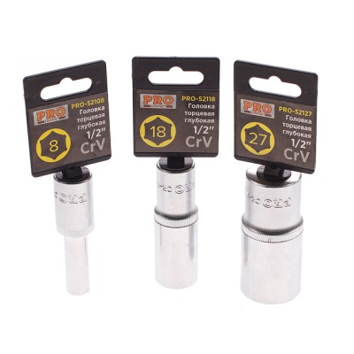 Головка 1/2" 9мм 6гр. глубокая PRO STARTUL (PRO-52109) Головка 1/2" 9мм 6гр. глубокая PRO STARTUL (PRO-52109)
