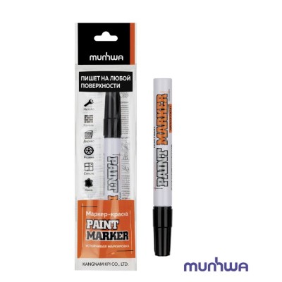 Маркер-краска промышленный черный MUNHWA INDUSTRIAL Маркер-краска промышленный черный MUNHWA INDUSTRIAL
