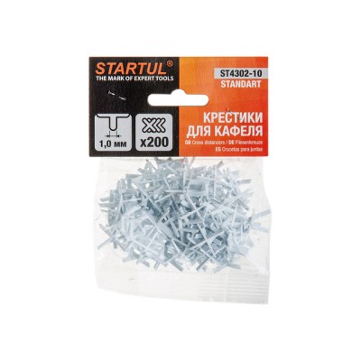Крестики д/кафеля 1,0мм 200шт STARTUL STANDART (ST4302-10) Крестики д/кафеля 1,0мм 200шт STARTUL STANDART (ST4302-10)