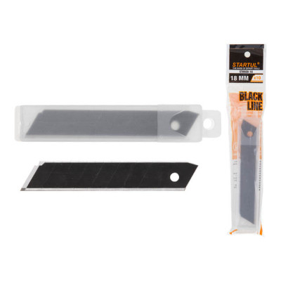 Лезвия сменные сегментированные 18мм 10шт BLACK LINE STARTUL (ST0920-18) Лезвия сменные сегментированные 18мм 10шт BLACK LINE STARTUL (ST0920-18)